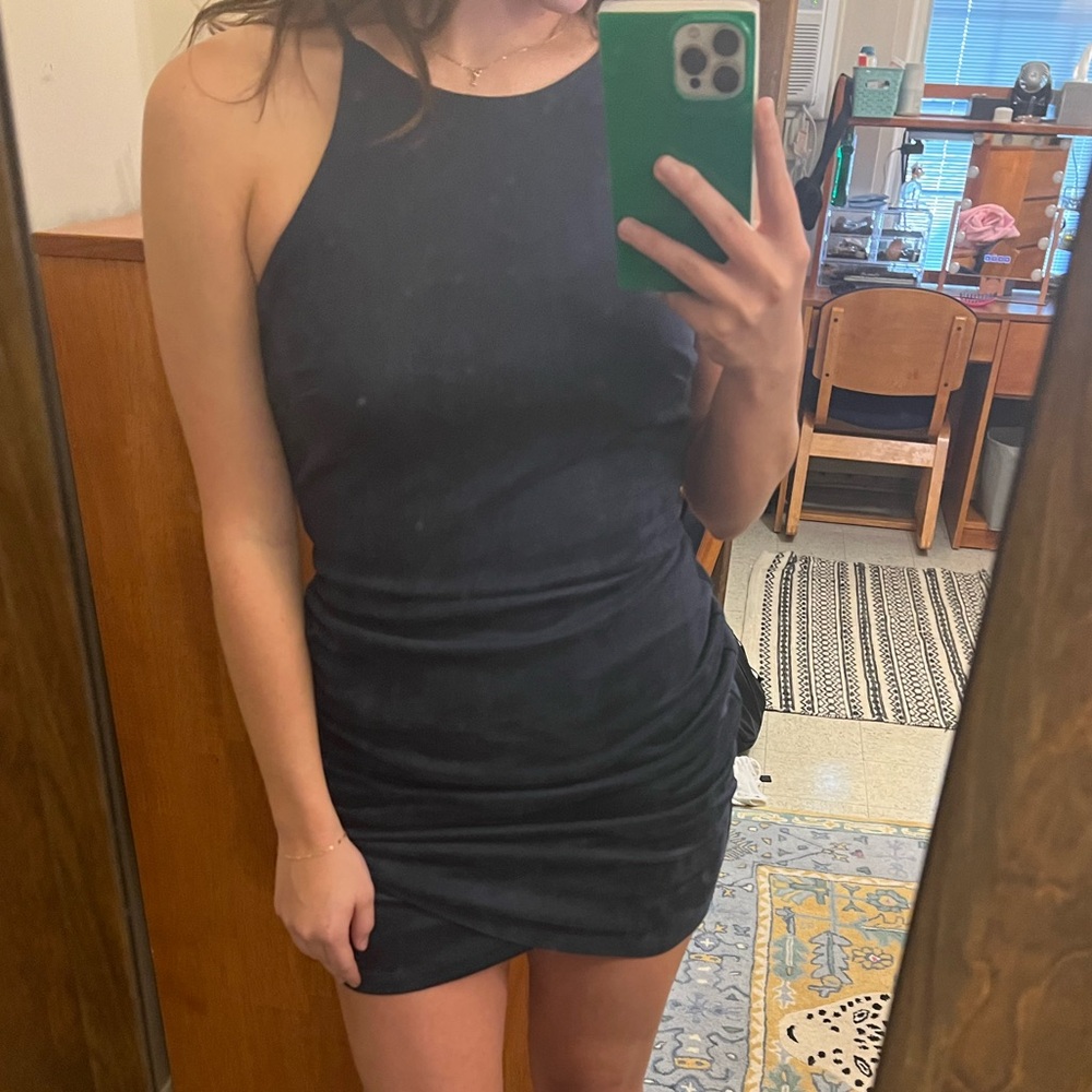 CLEANOUT SALE LAST DAY⭐️Navy suede dress